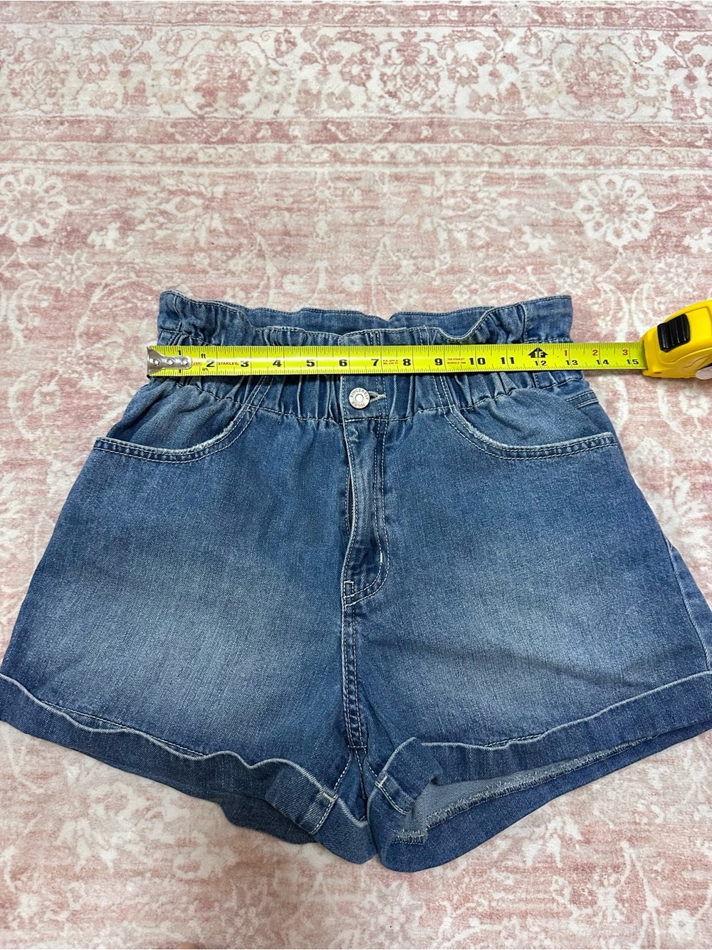 “Paper Bag” 💙 Denim High Waisted Shorts - Picture 8 of 10